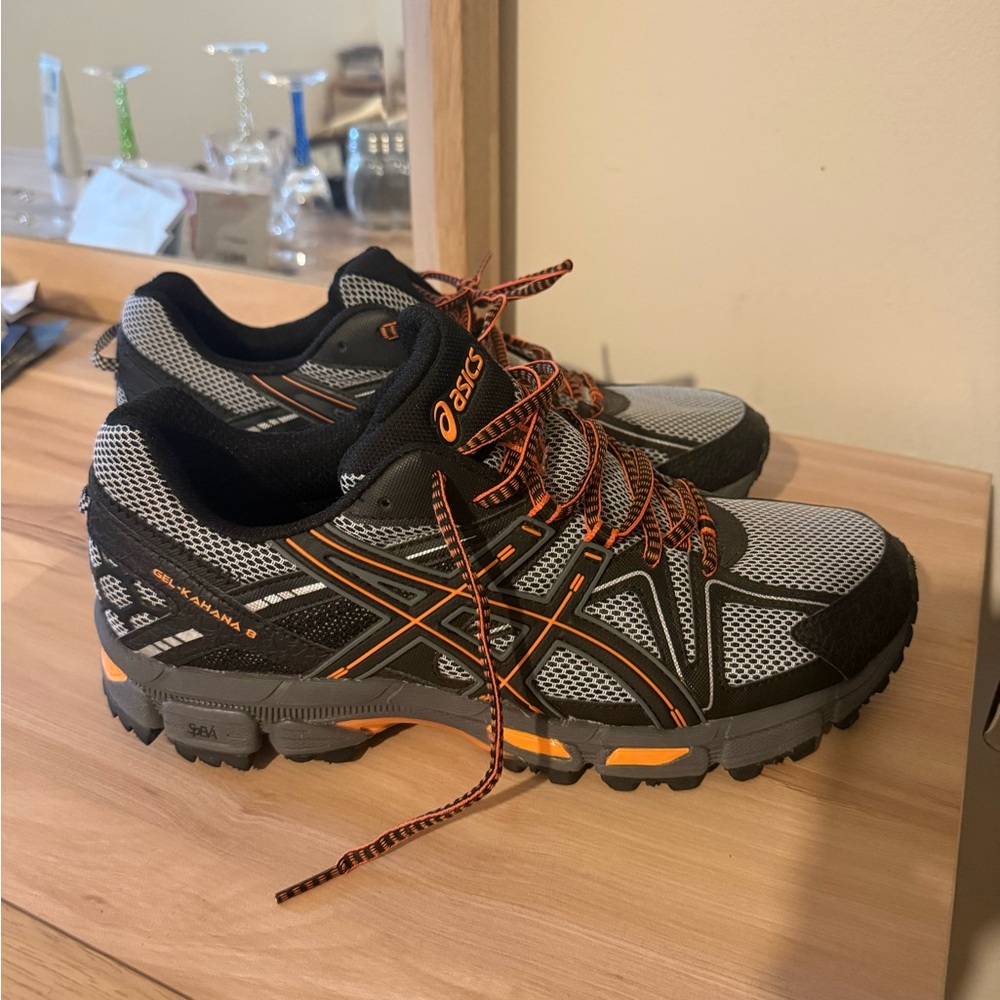 ASICS Men's Athletic Shoes Gel-Kahana- Gray and Orange